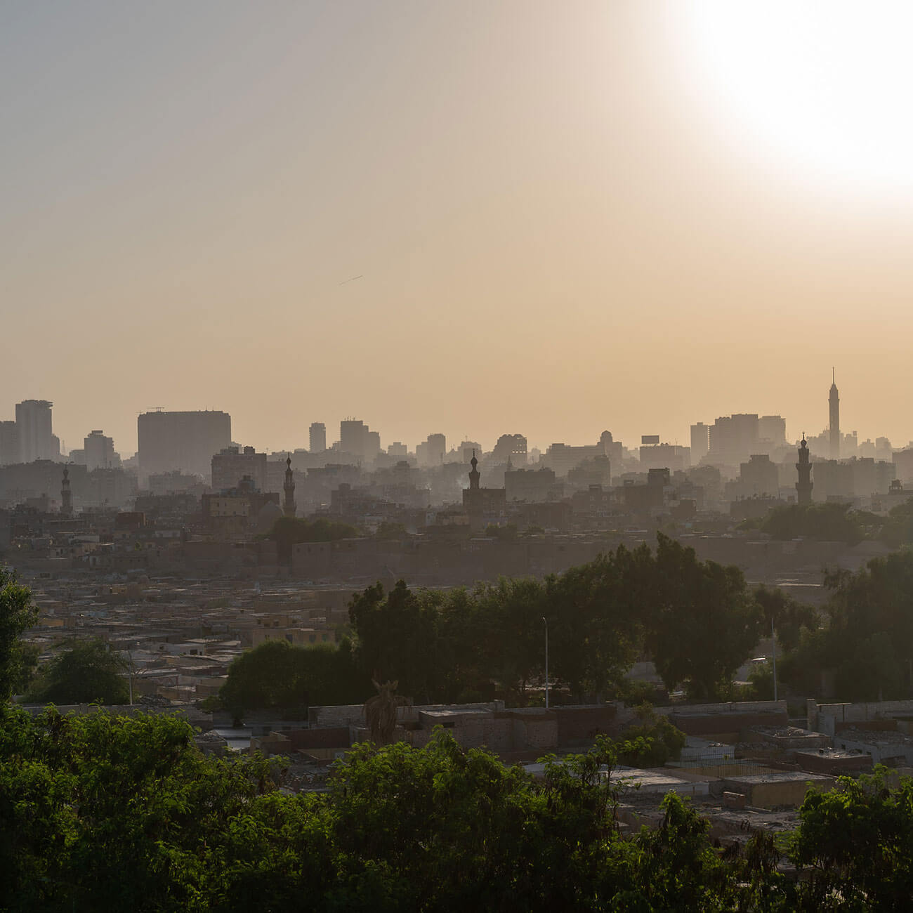 Zapad slunce v Kahire